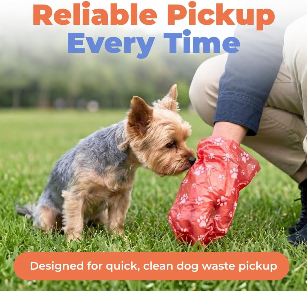 Dog Poop Bags for Waste Refuse Cleanup, Doggy Roll Replacements for Outdoor Puppy Walking and Travel, Leak Proof and Tear Resistant, Thick Plastic - Assorted, 150 Bags