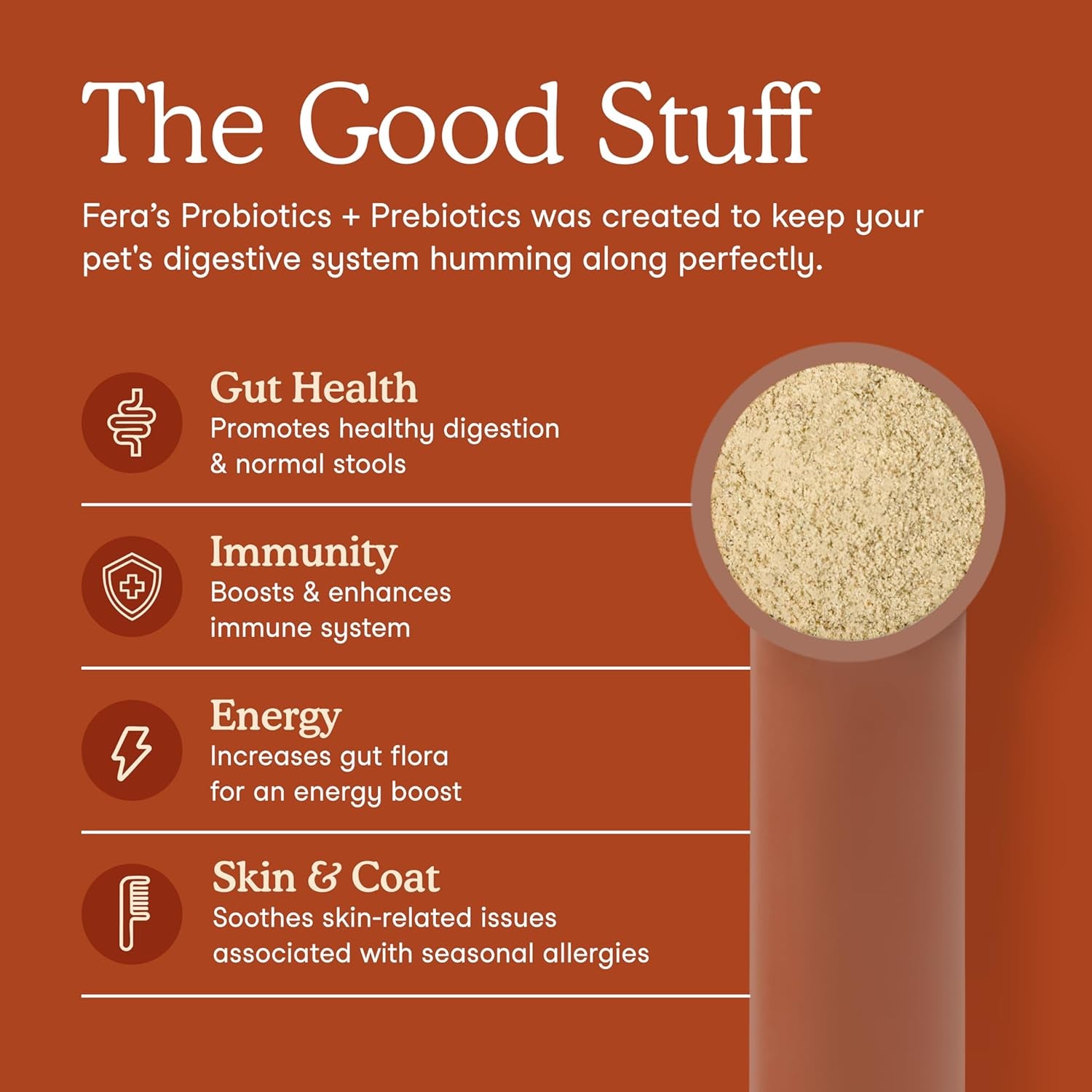 Organic Probiotics for Dogs & Cats with Prebiotics, 60 Scoops | USDA Organic Gut Health Powder Supplement with 12 Strains and 5 Billion Cfus for Immunity, Energy and Skin & Coat Health