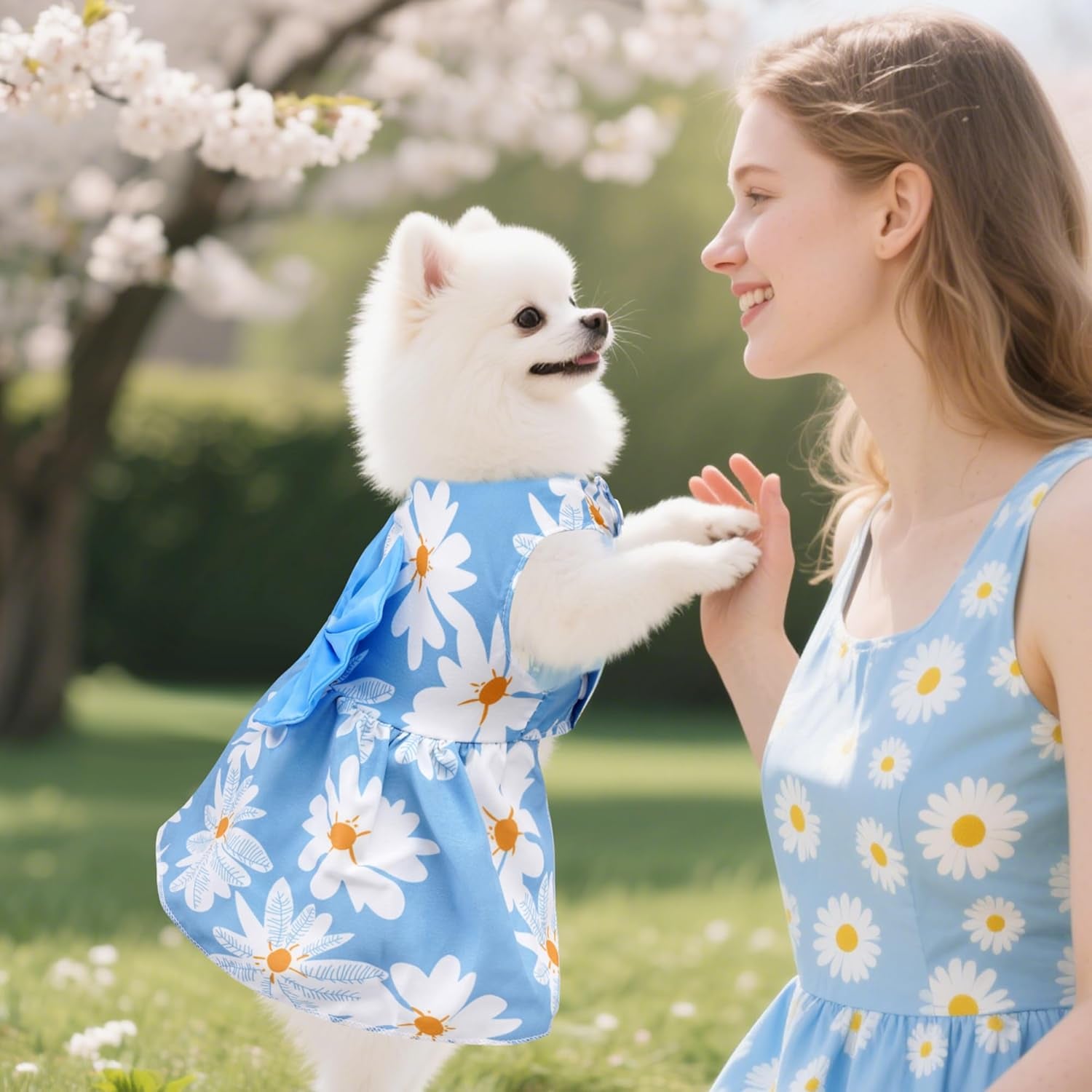 4Pcs Cute Dog Dress Pet Dress Puppy Skirt Summer Pet Clothes for Puppy Small Cats