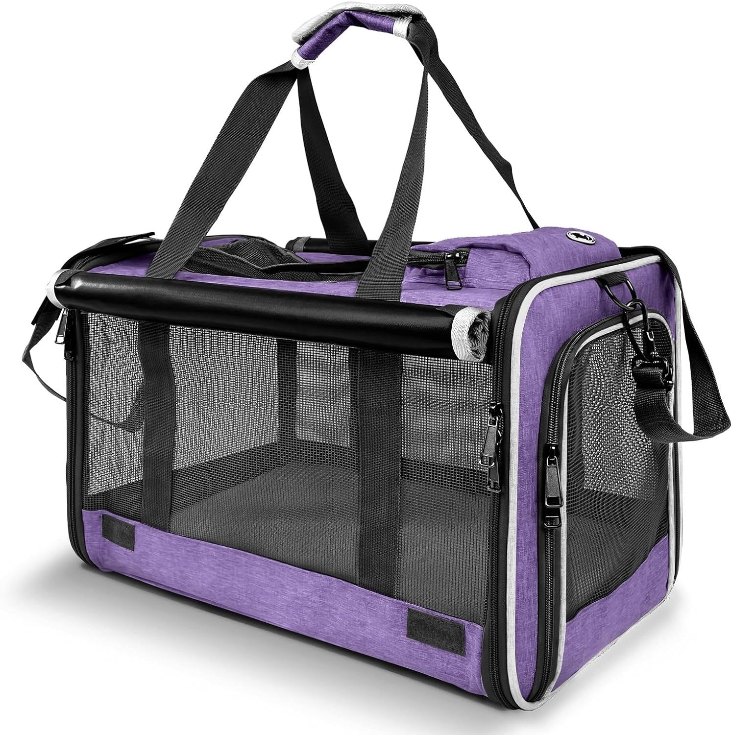 Small Dog Carrier for Puppy Yorkshire Softshell Car Transport Chihuahua Carry Cage 18-Inch Collapsible Doggie Vet Visit Crate Easy Load Roomy Pet Carrier Bag Kennel Dog Essentials Teal