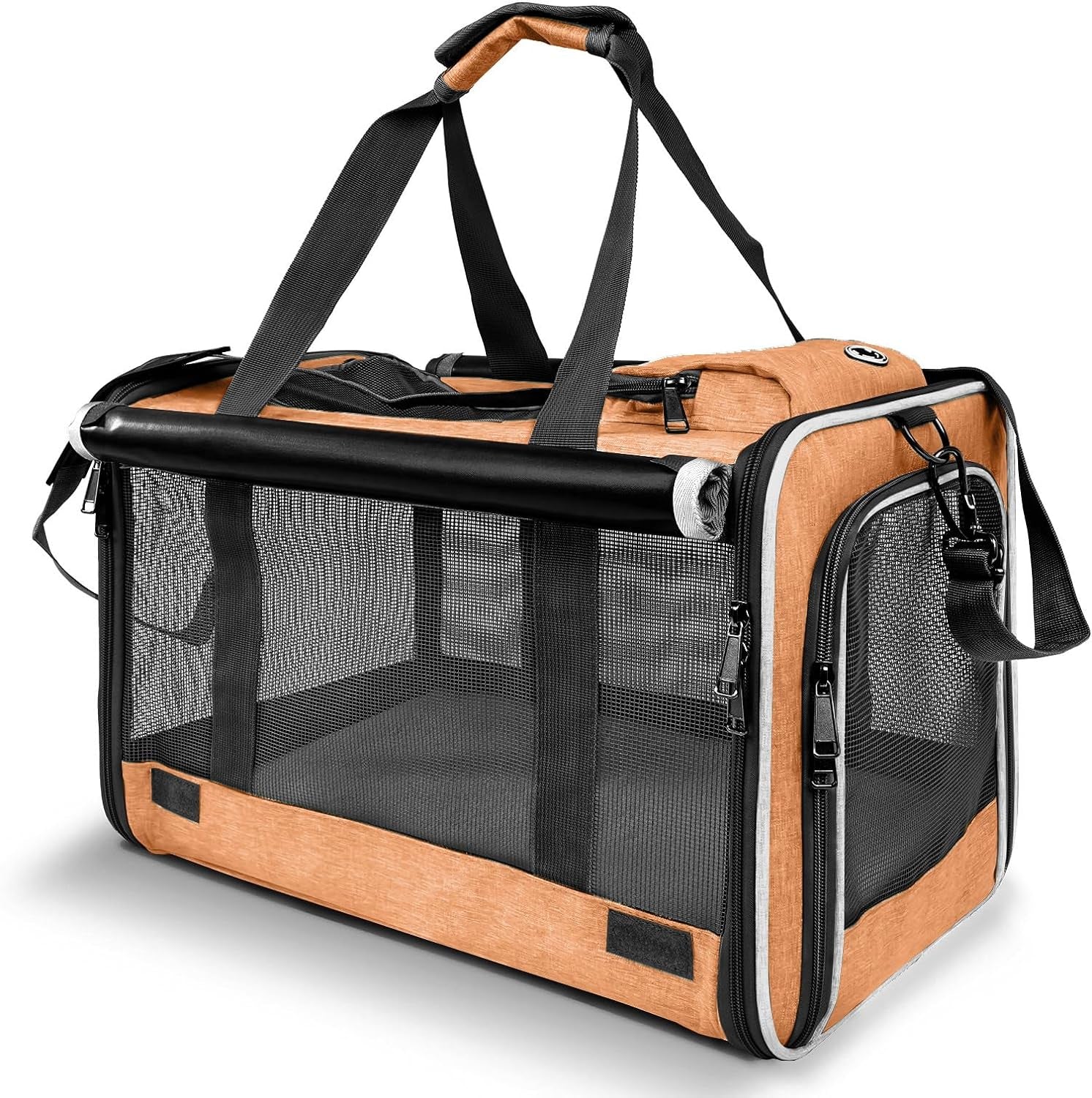 Small Dog Carrier for Puppy Yorkshire Softshell Car Transport Chihuahua Carry Cage 18-Inch Collapsible Doggie Vet Visit Crate Easy Load Roomy Pet Carrier Bag Kennel Dog Essentials Teal